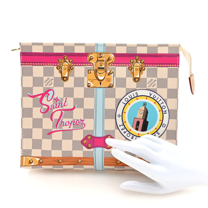 Louis Vuitton Damier Azur Summer Trunks Saint Tropez Toiletry Pouch 26 2 of 5