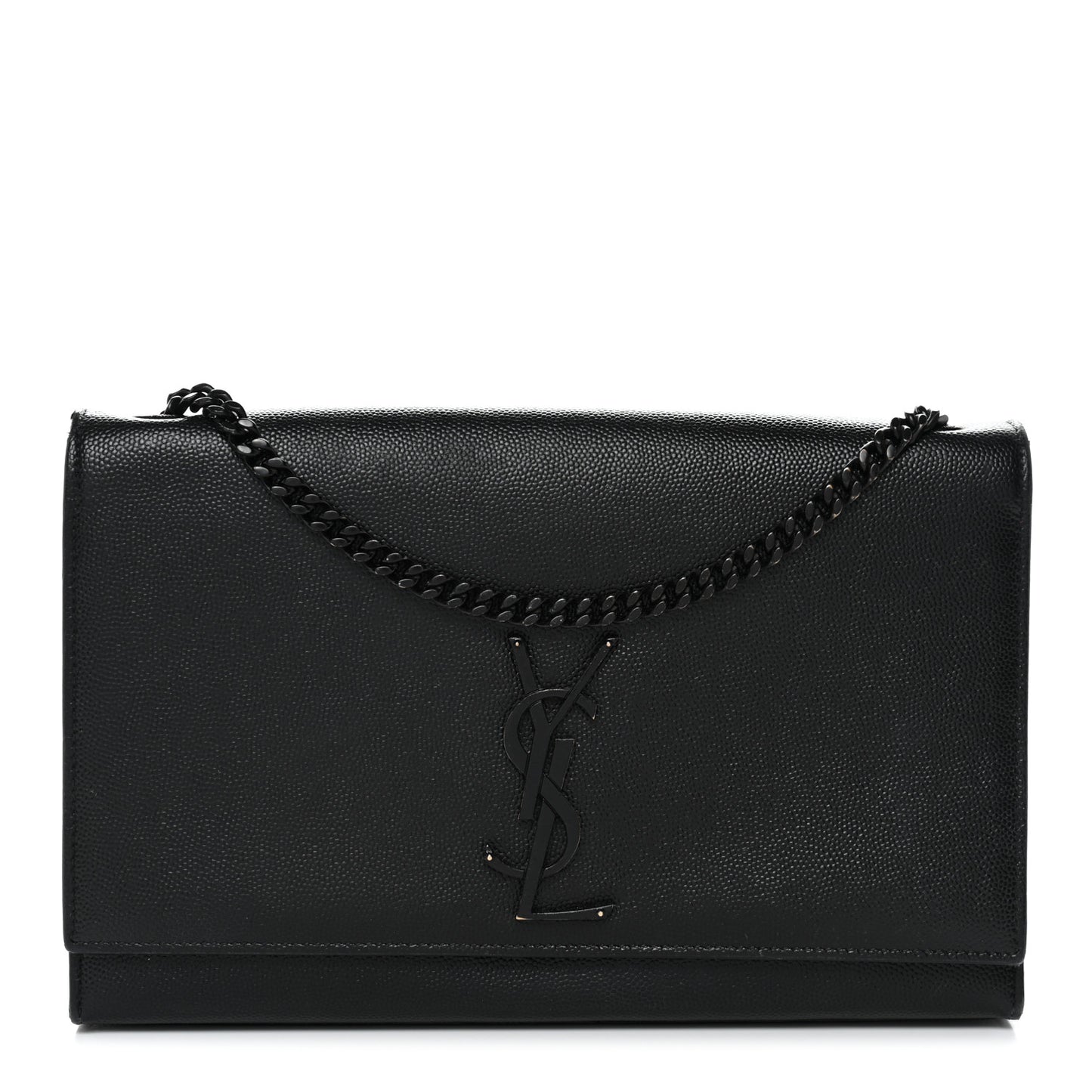 Grain De Poudre Medium Classic Monogram Monochrome Kate Satchel Black