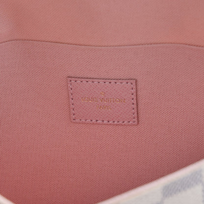 Louis Vuitton Damier Azur Pochette Felicie Chain Wallet Rose Ballerine 5 of 8