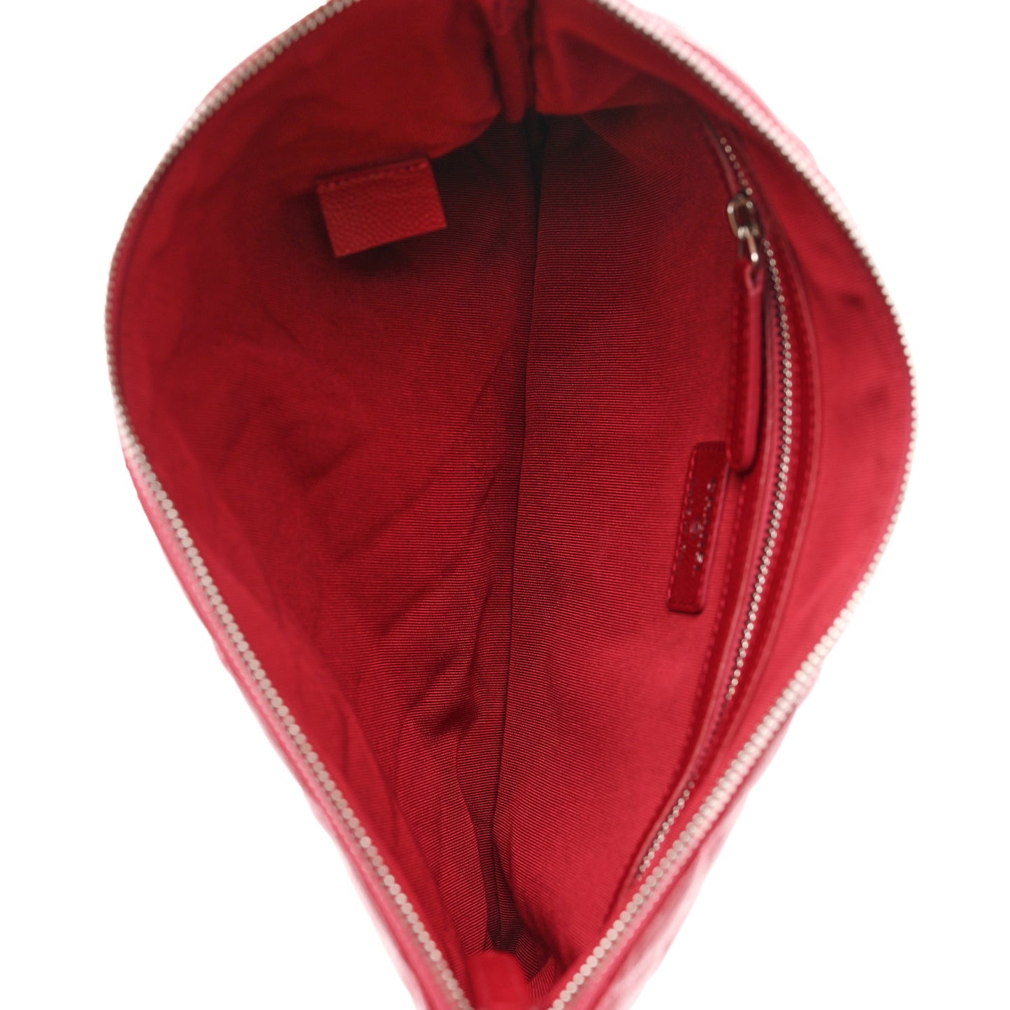 Caviar Quilted Medium Cosmetic Case Red