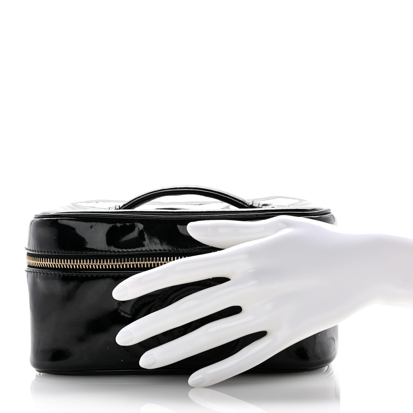 Patent Vanity Cosmetic Case Black