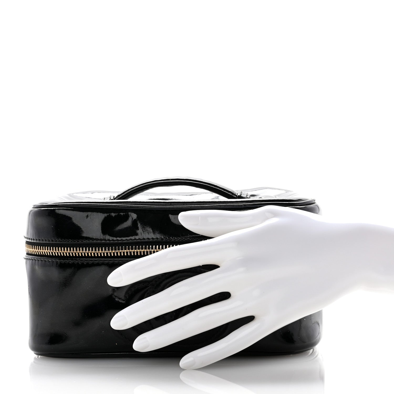 Chanel Patent Vanity Cosmetic Case Black 2 of 12