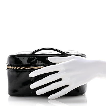 Chanel Patent Vanity Cosmetic Case Black 2 of 12