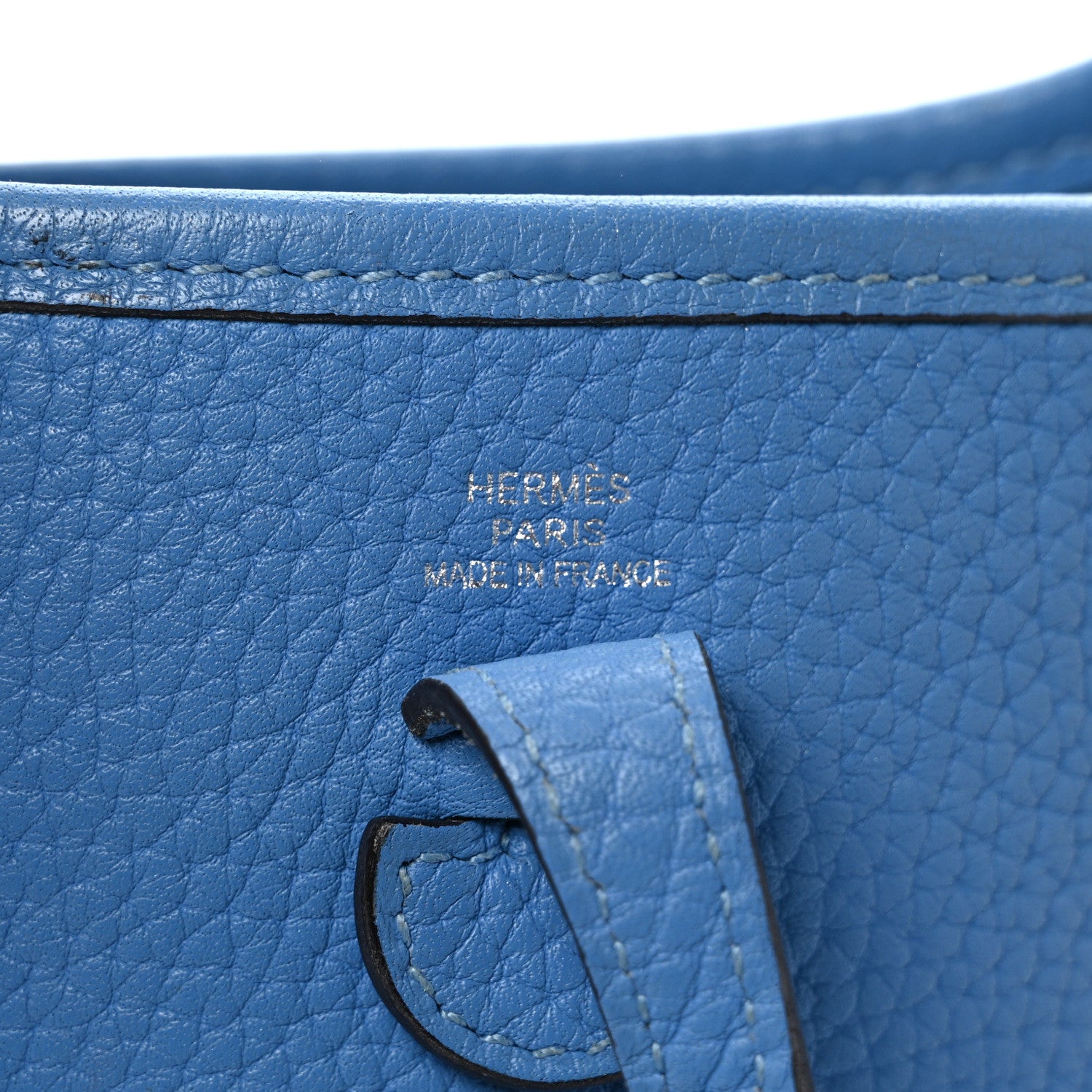Hermes Taurillon Clemence Amazone Evelyne TPM Bleu Paradis Bleu Saphir 6 of 8