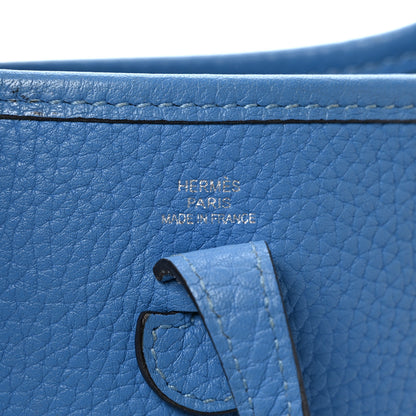 Hermes Taurillon Clemence Amazone Evelyne TPM Bleu Paradis Bleu Saphir 6 of 8