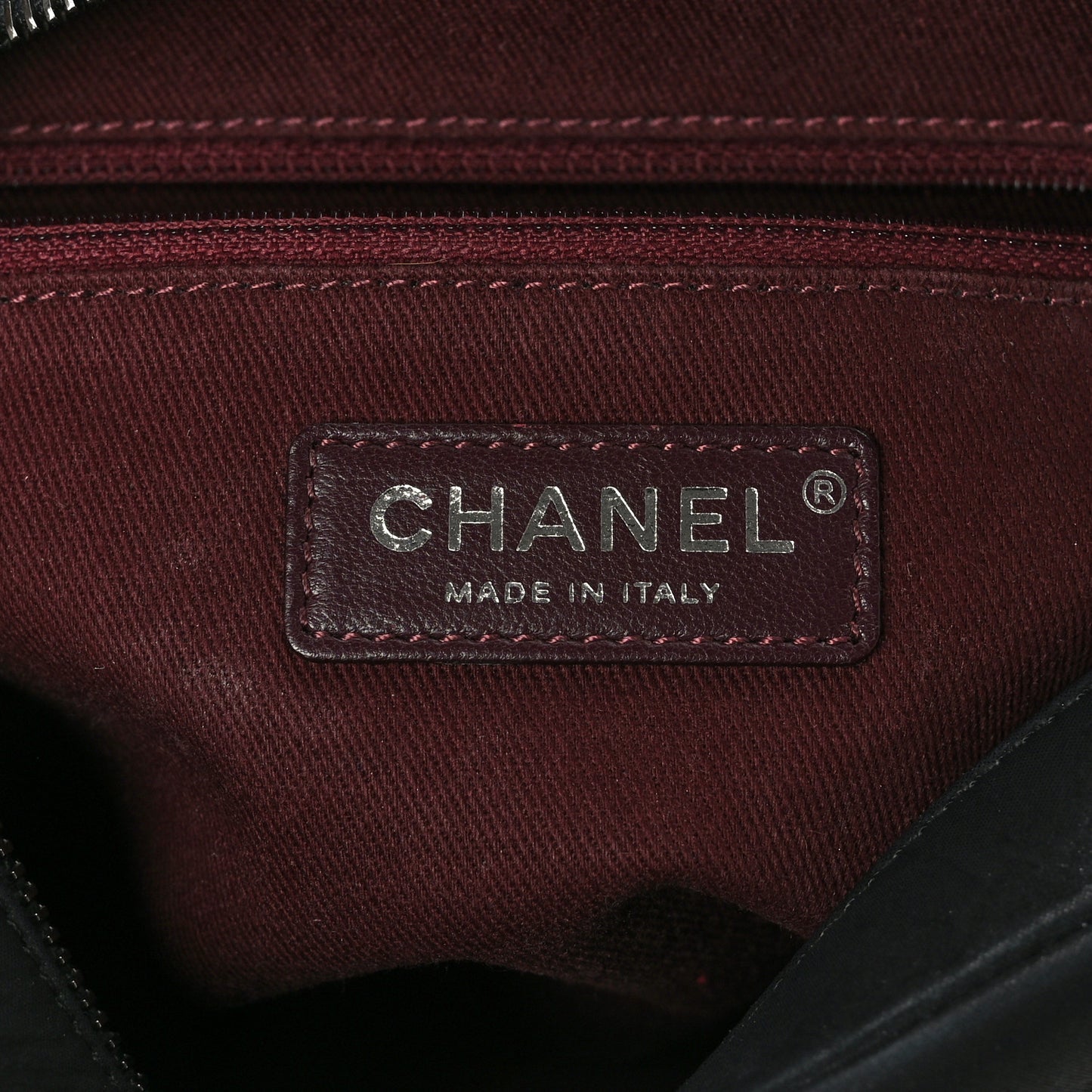 Glazed Calfskin Quilted Medium Day Trip Flap Black