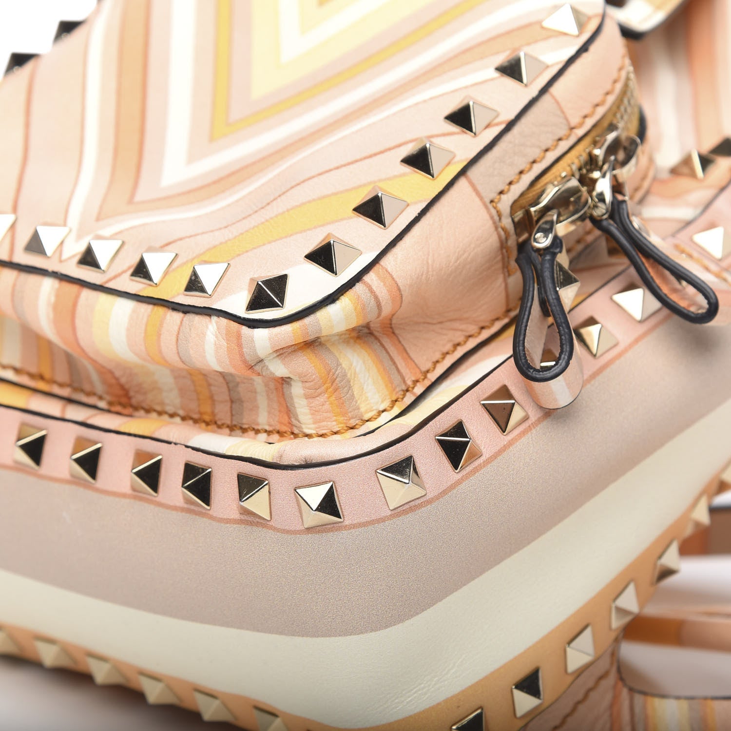 Valentino Garavani Vitello Native Couture 1975 Mini Rockstud Backpack Multicolor 7 of 8