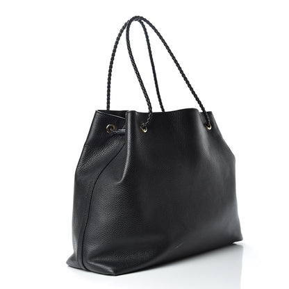 Gucci Calfskin Large Gifford Braided Handle Tote Black 3 of 14
