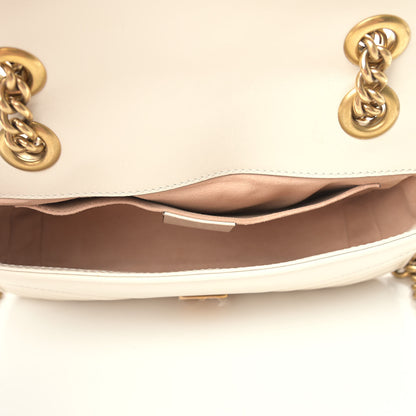 Gucci Calfskin Matelasse Mini GG Marmont Shoulder Bag White 5 of 11