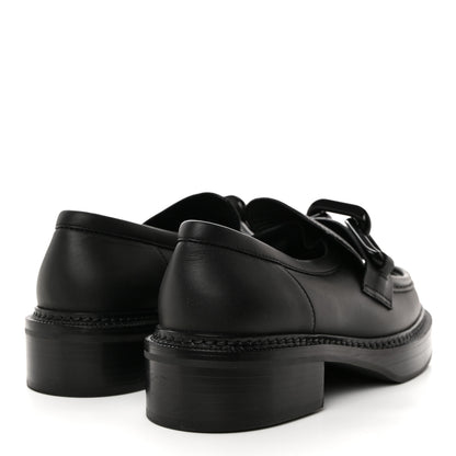 Louis Vuitton Calfskin Oversized Chain Academy Loafers 38 Black 4 of 7