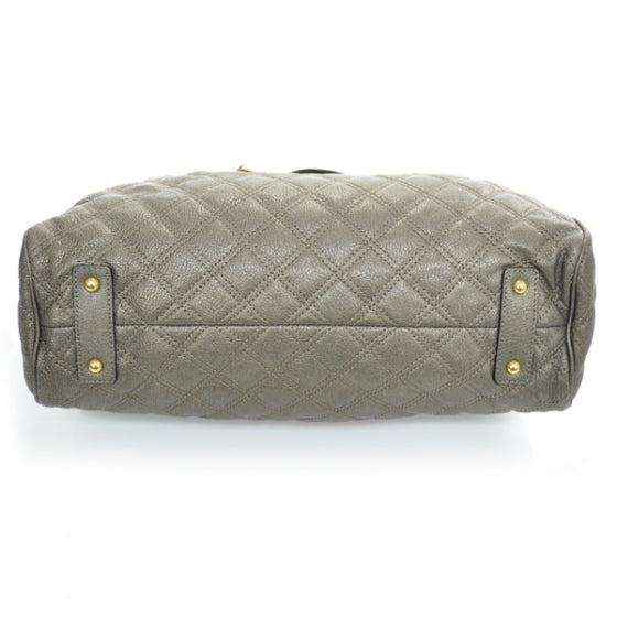 Quilted Leather Stam Metallic Bronze