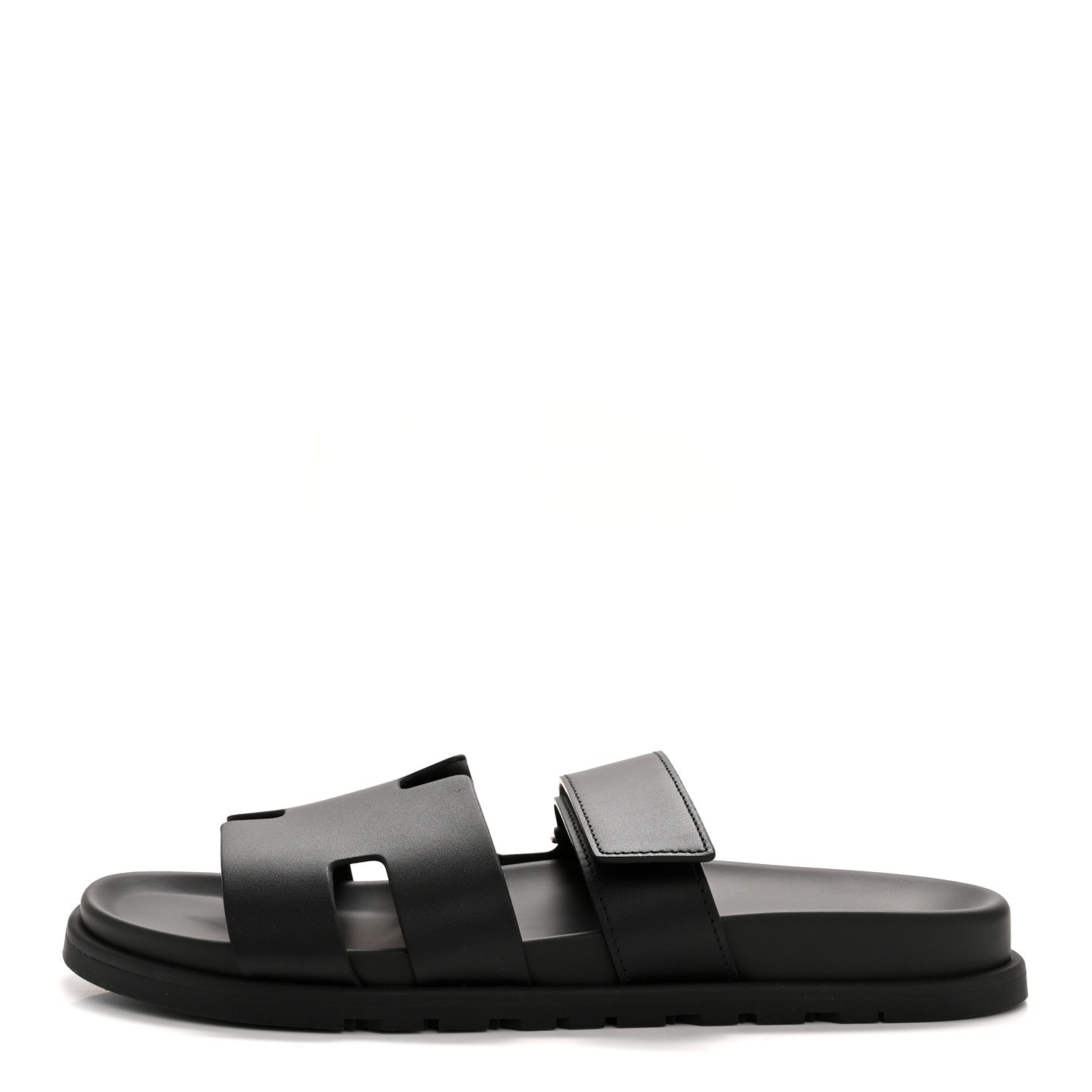Hermes Calfskin Mens Chypre Sandals 44 Black 2 of 22