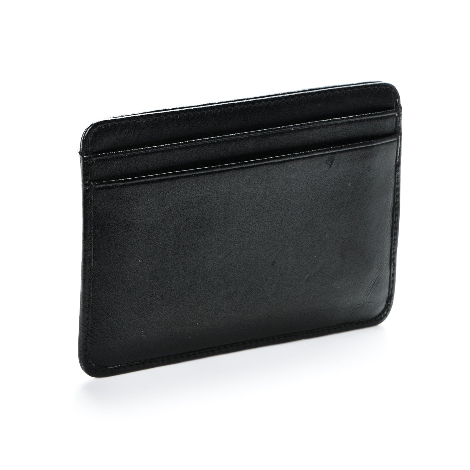 Chanel Calfskin Quilted Cambon Card Holder Black White 3 of 7
