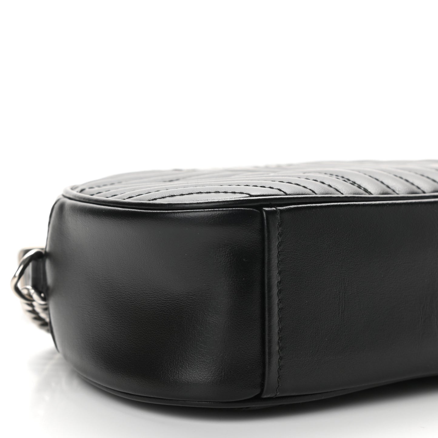 Soft Calfskin Impunture Diagramme Dome Crossbody Bag Black