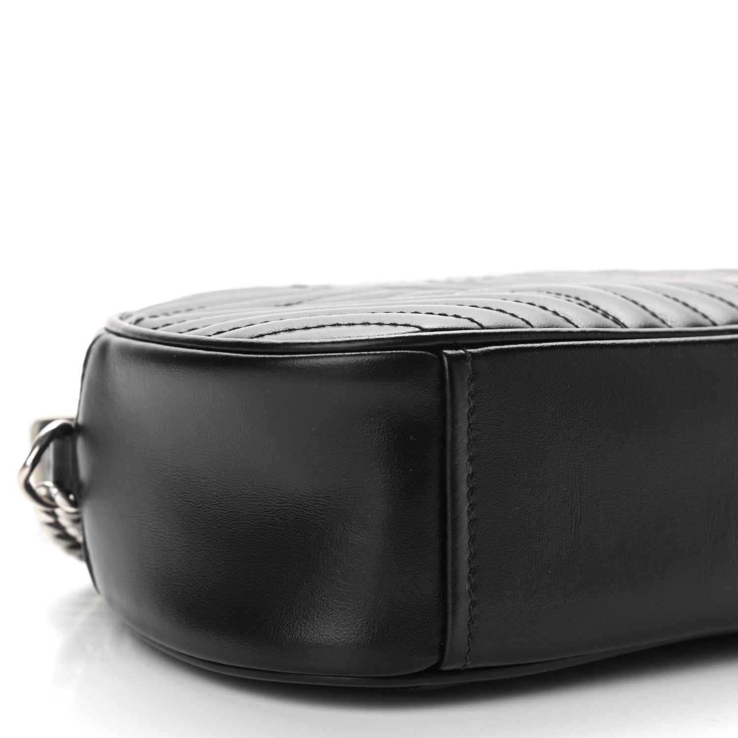 Prada Soft Calfskin Impunture Diagramme Dome Crossbody Bag Black 7 of 8