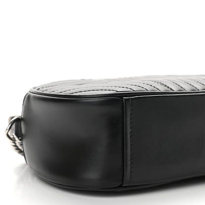 Prada Soft Calfskin Impunture Diagramme Dome Crossbody Bag Black 7 of 8