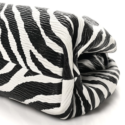 Bottega Veneta Nappa Zebra Print The Pouch Oversized Clutch White Black 9 of 9