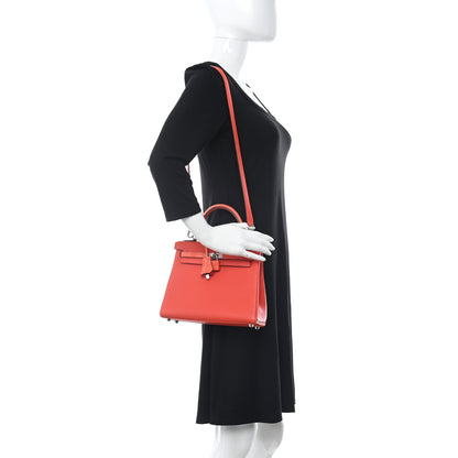 Hermes Togo Lizard Kelly Retourne Touch 25 Capucine 2 of 11