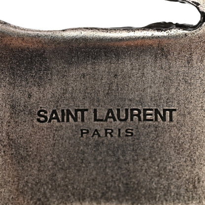 Saint Laurent Metal Haute Arty Manchette Cuff Bracelet Old Silver 4 of 4