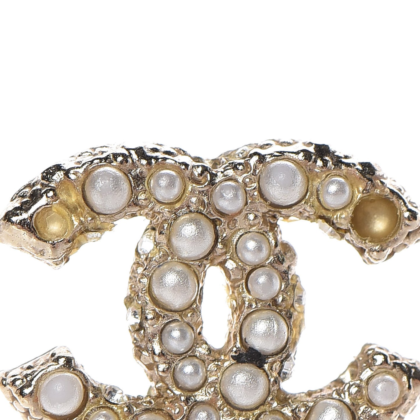 Pearl CC Earrings Light Gold