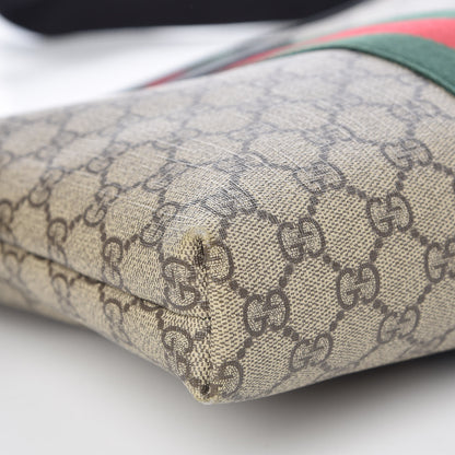 Gucci GG Supreme Monogram Web Messenger Bag Black 8 of 10