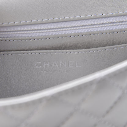 Chanel Iridescent Lambskin Quilted 2.55 Reissue Mini Flap White 8 of 11