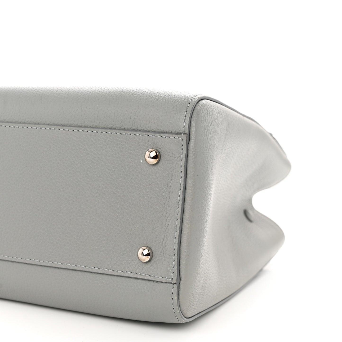 Grained Calfskin Small Neo Executive Shopper Tote Grey