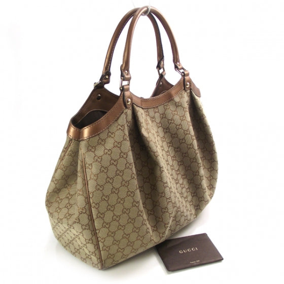Metallic Monogram Large Sukey Bronze