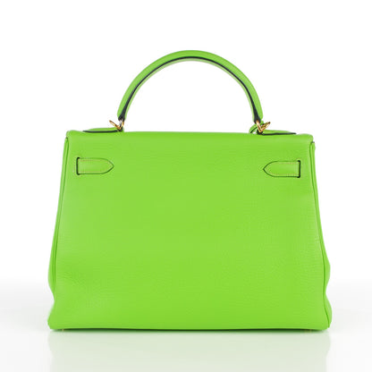 Hermes Taurillon Clemence Kelly Retourne 32 Vert Cru 7 of 24
