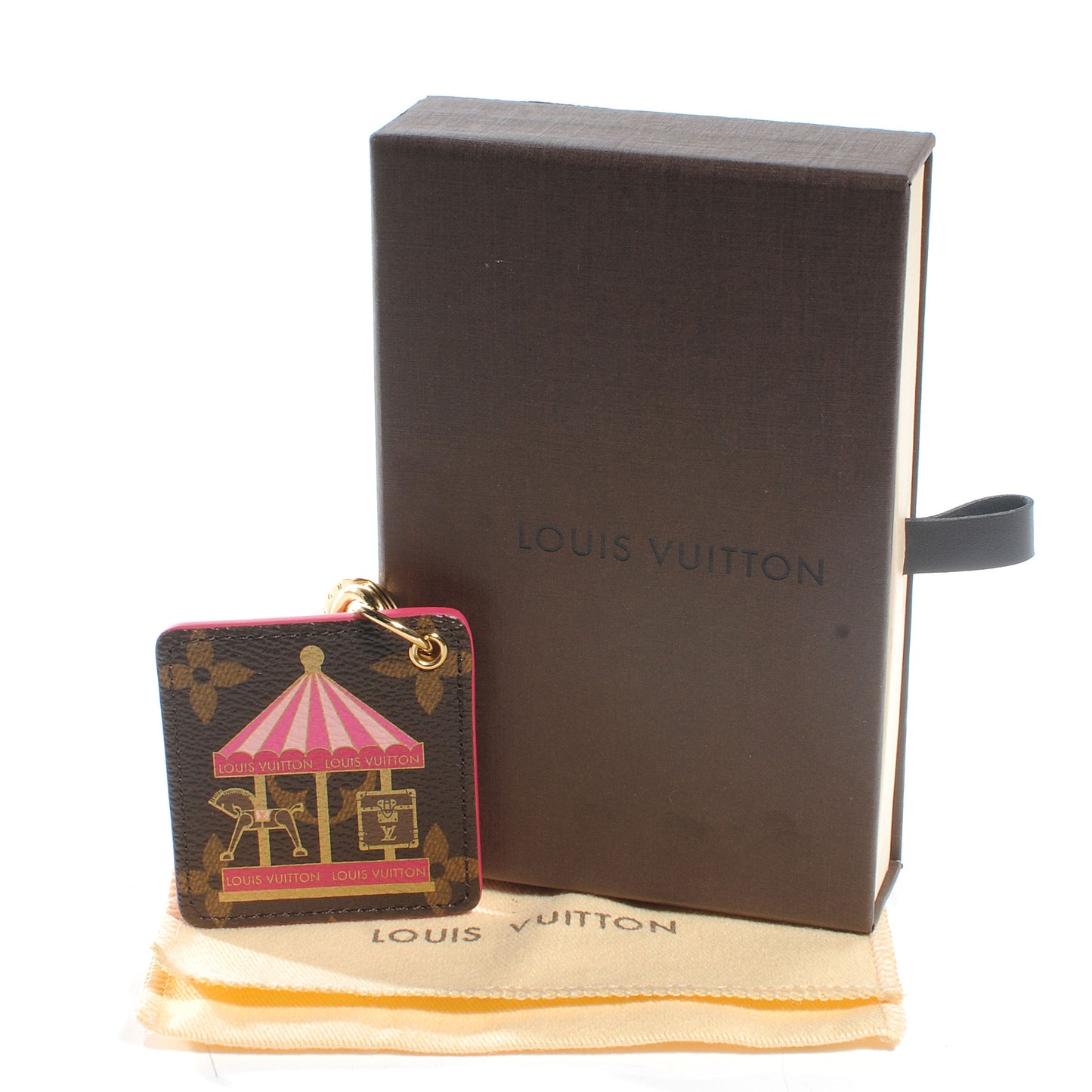 Monogram Illustre Carousel Bag Charm Key Ring Pink