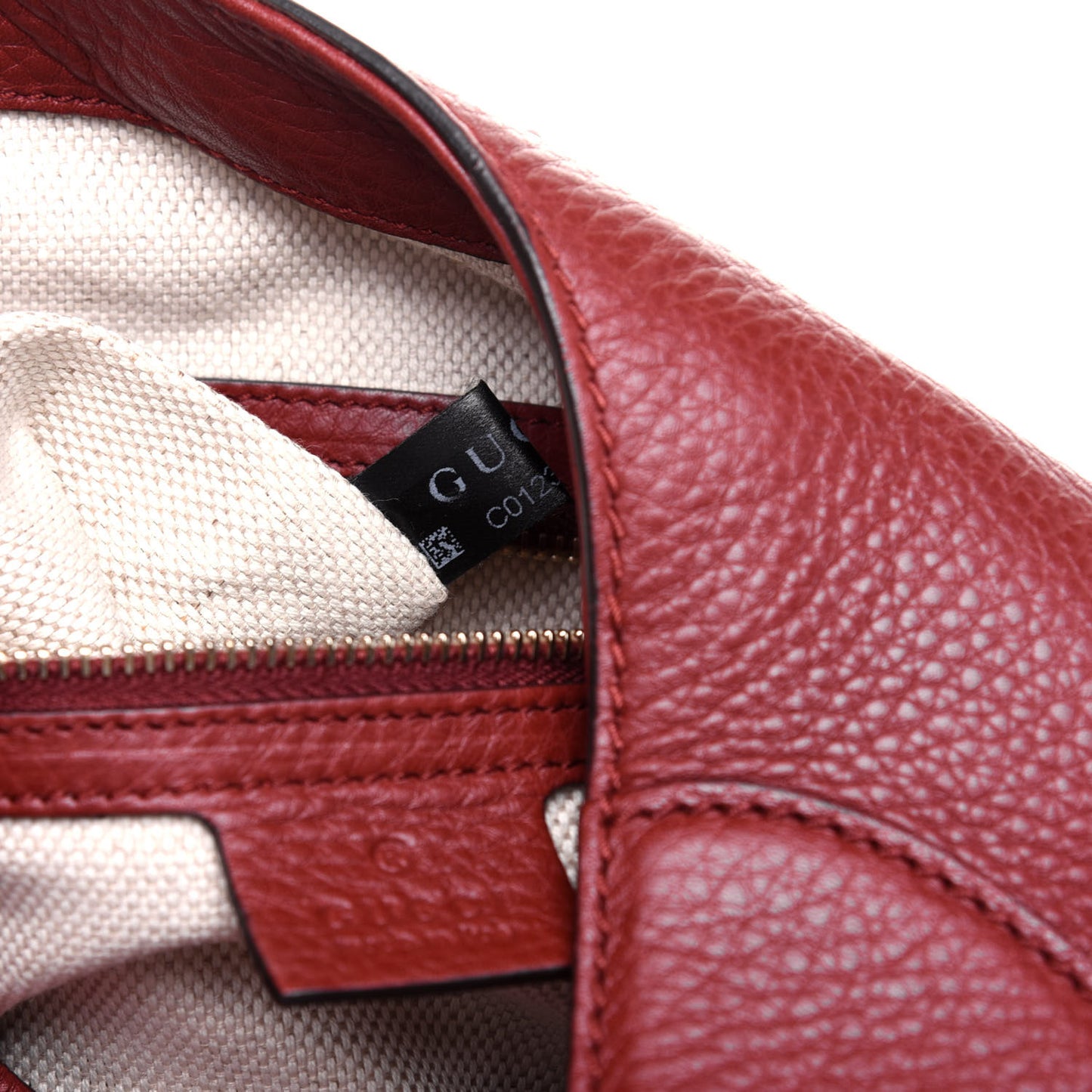 Calfskin Web Medium Dressage Hobo Red
