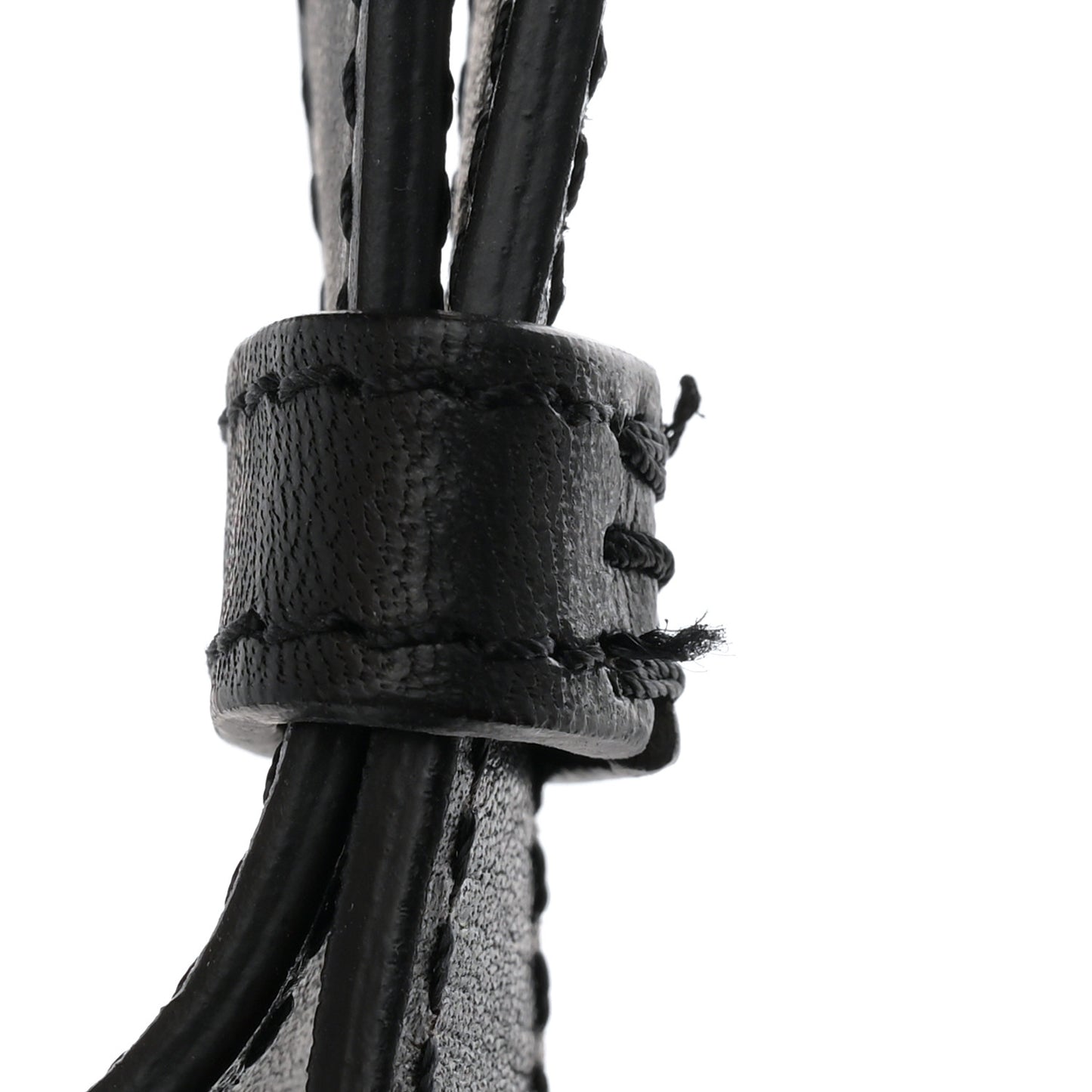 Vegetable Tanned Calfskin Bucket Bag Black Flamma