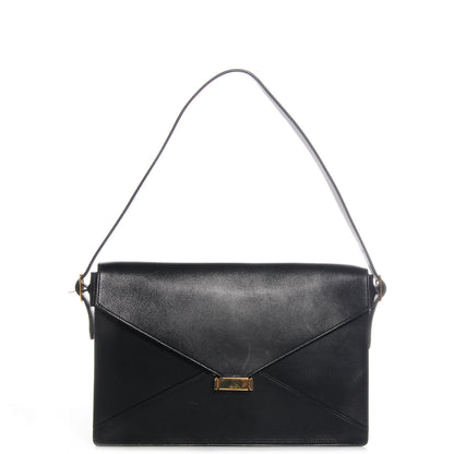 Celine Calfskin Medium Diamond Shoulder Bag Black 1 of 10