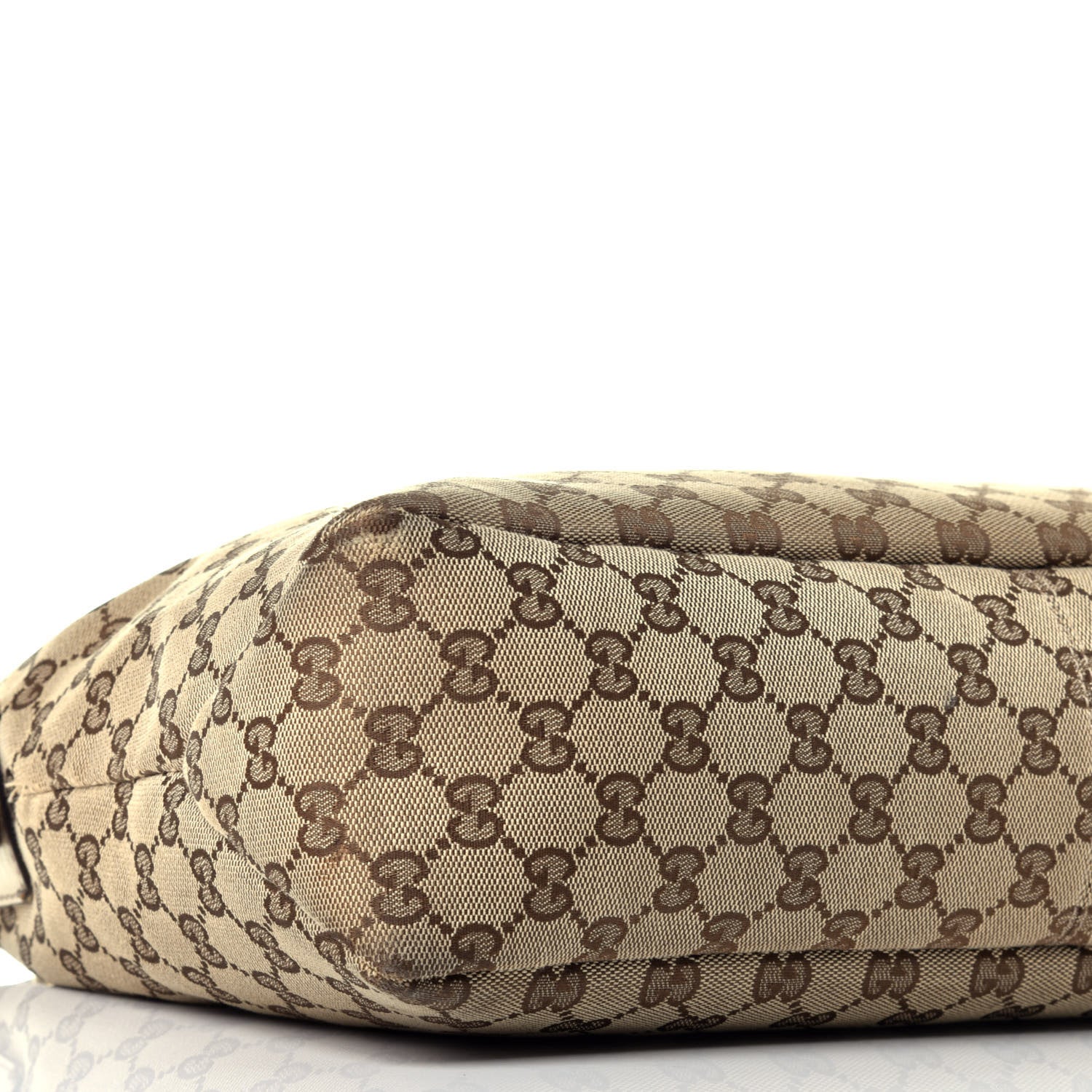 Gucci Monogram Medium Horsebit Chain Hobo Off White 8 of 10