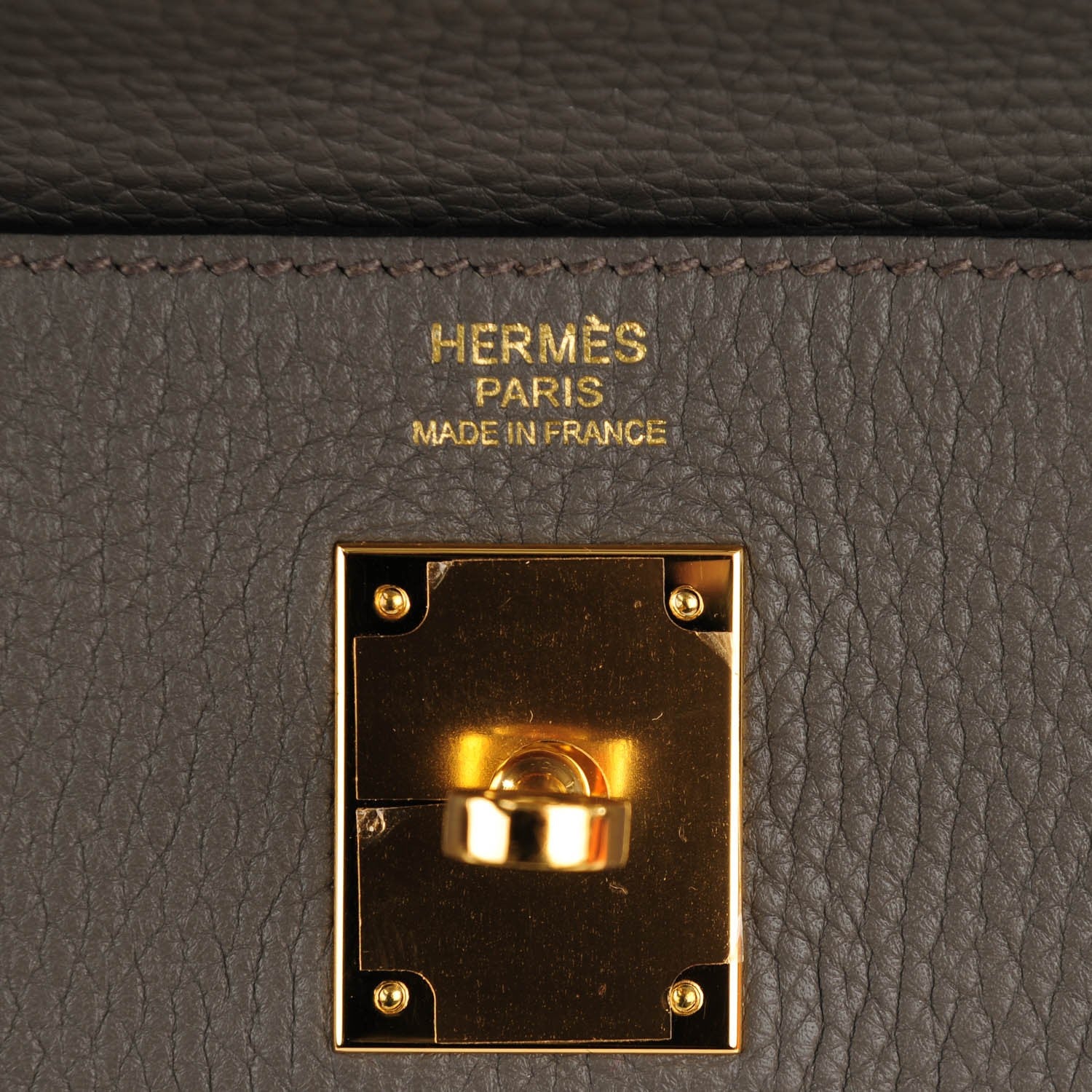 Hermes Taurillon Clemence Kelly Retourne 32 Etain 10 of 25
