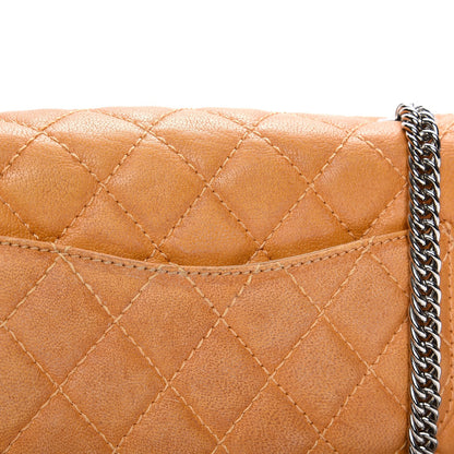 Chanel Lambskin Quilted East West Flap Beige 14 of 19