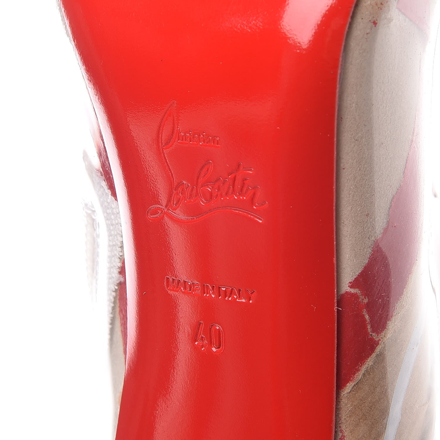 Christian Louboutin PVC Loubi So Kate Booty 100 Ankle Boots 40 Kraft 7 of 9