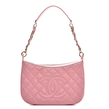 Chanel Caviar Quilted Hobo Pink 1 of 8