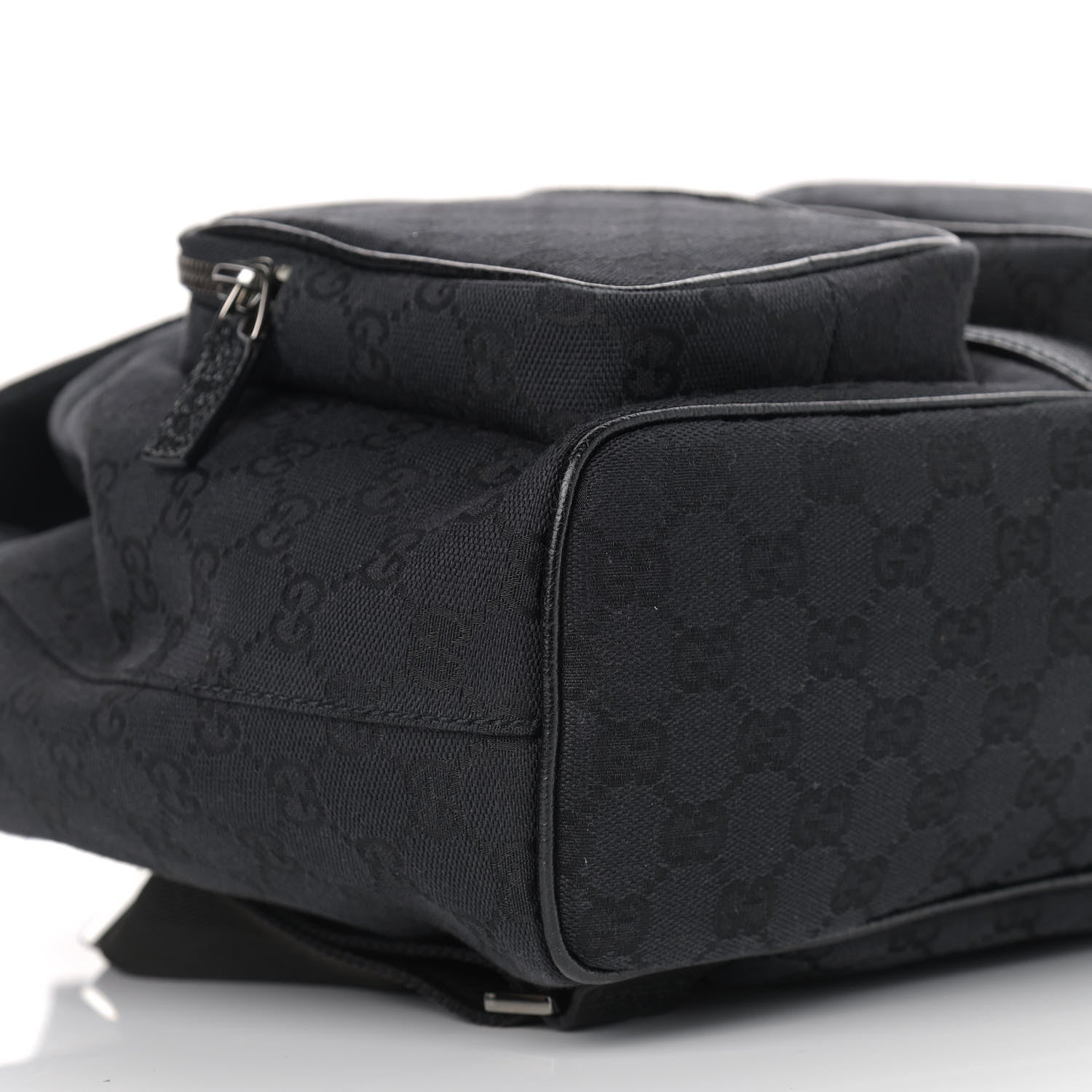 Gucci GG Monogram Single Buckle Backpack Black 9 of 10