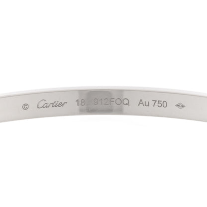 Cartier 18K White Gold Medium LOVE Bracelet 18 3 of 7