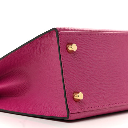 Hermes Epsom Horseshoe Kelly Sellier 25 Rose Pourpre Anemone 9 of 15