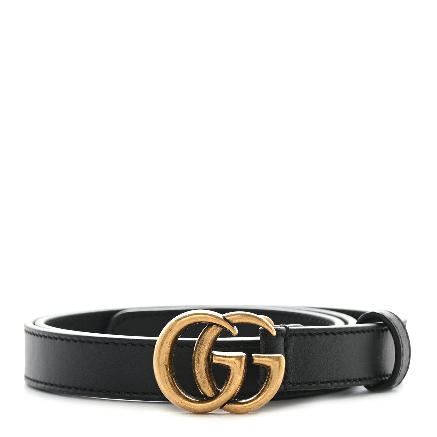 Gucci Calfskin Double G 20mm Belt 75 30 Black 1 of 5