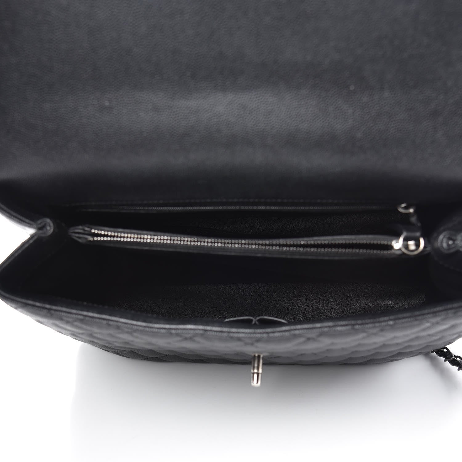 Chanel Caviar Lizard Quilted Large Coco Handle Flap Black 5 of 11