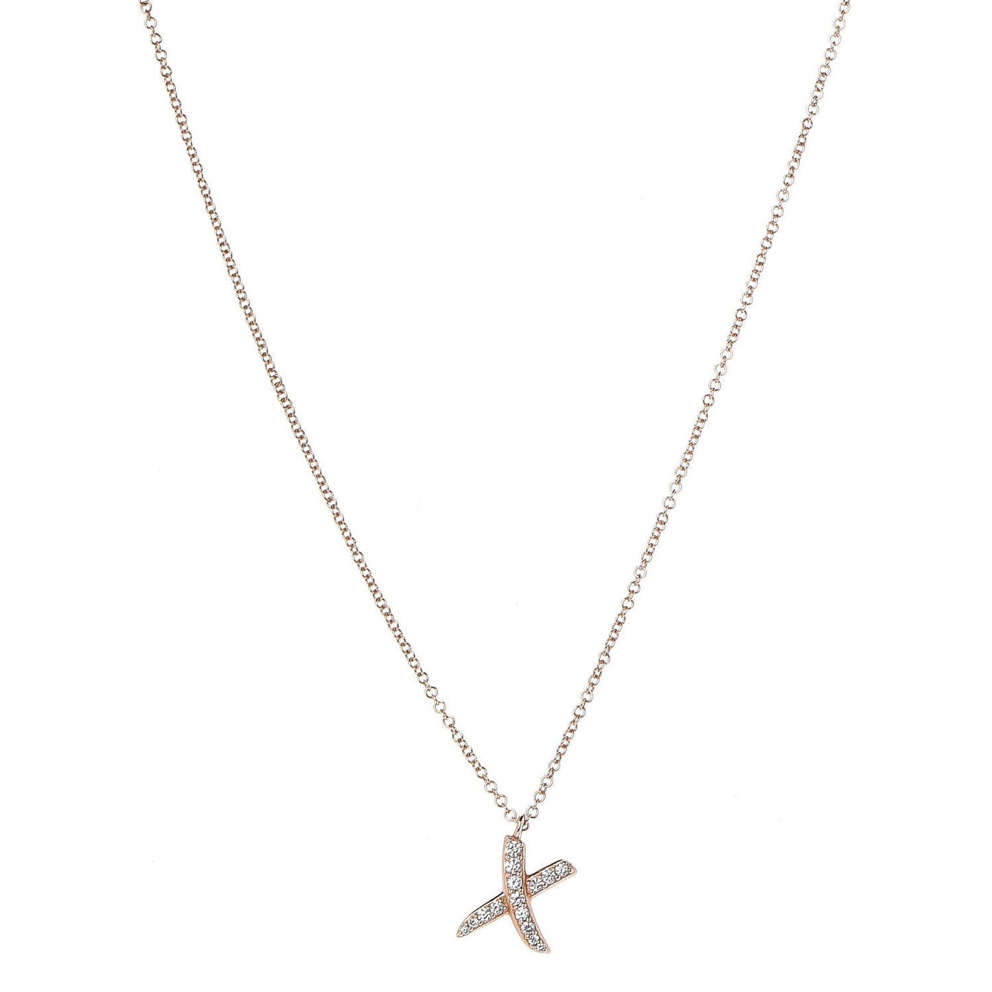 18K Yellow Gold Diamond Paloma Picasso Graffiti X Pendant Necklace