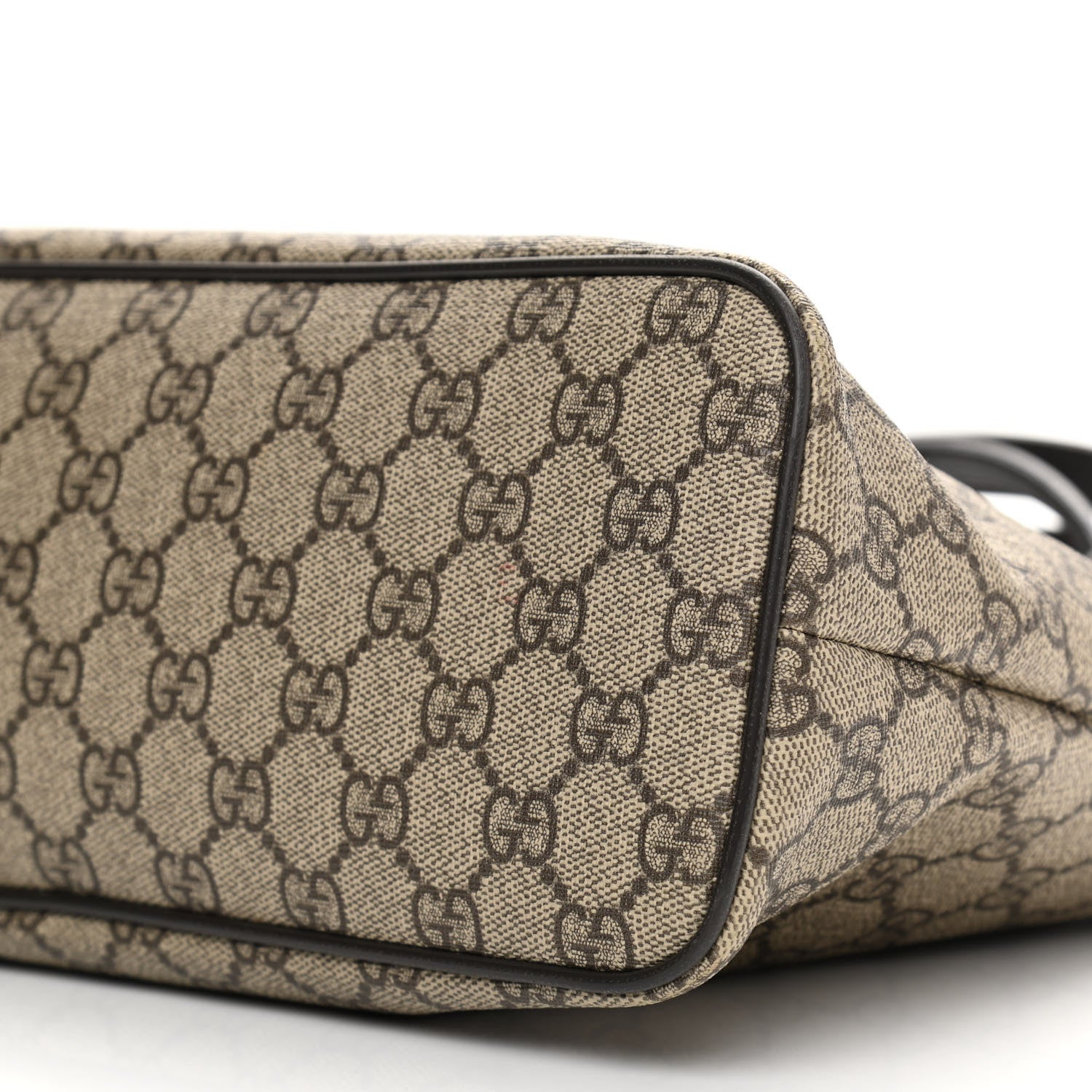 Gucci GG Supreme Monogram Small Zippered Tote Dark Brown 10 of 11