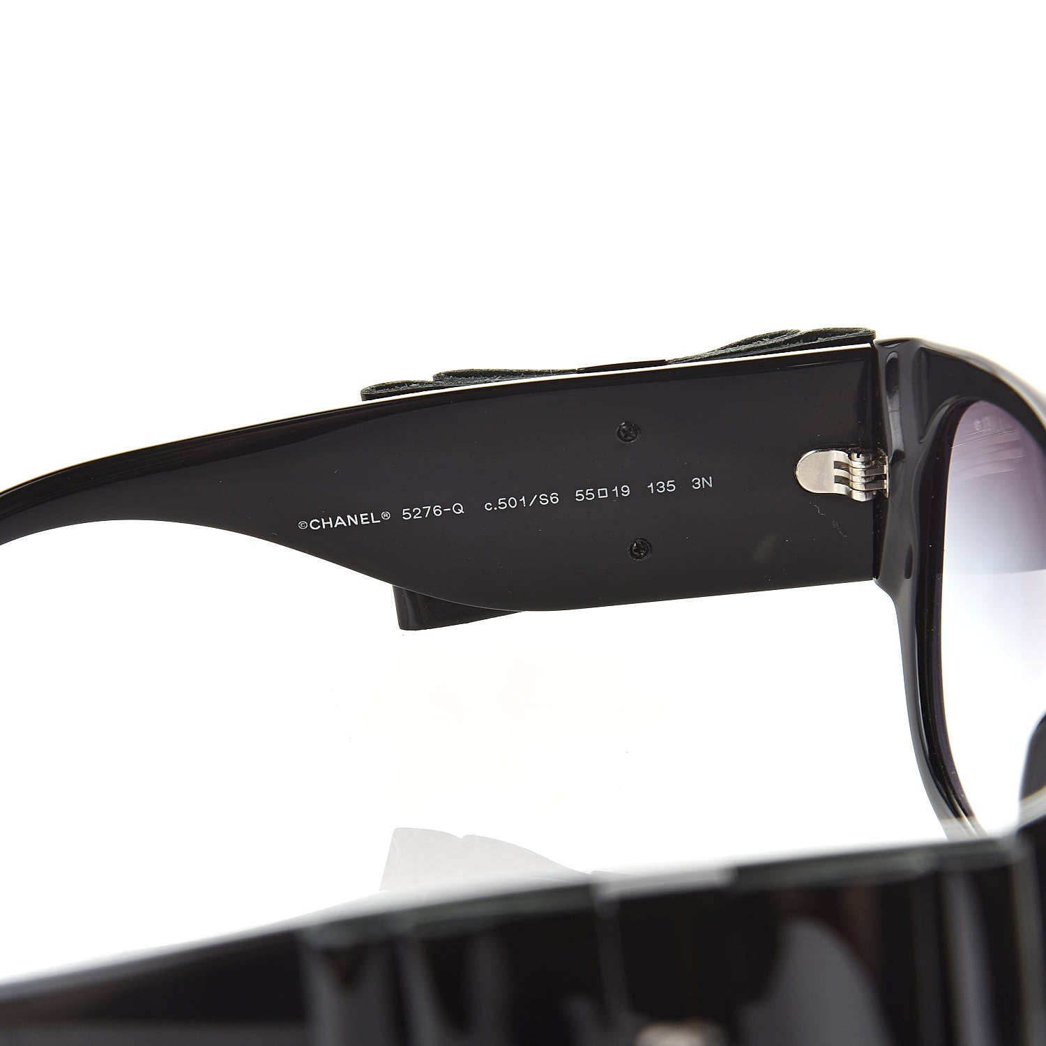 Chanel CC Bow Sunglasses 5276-Q Black 5 of 8