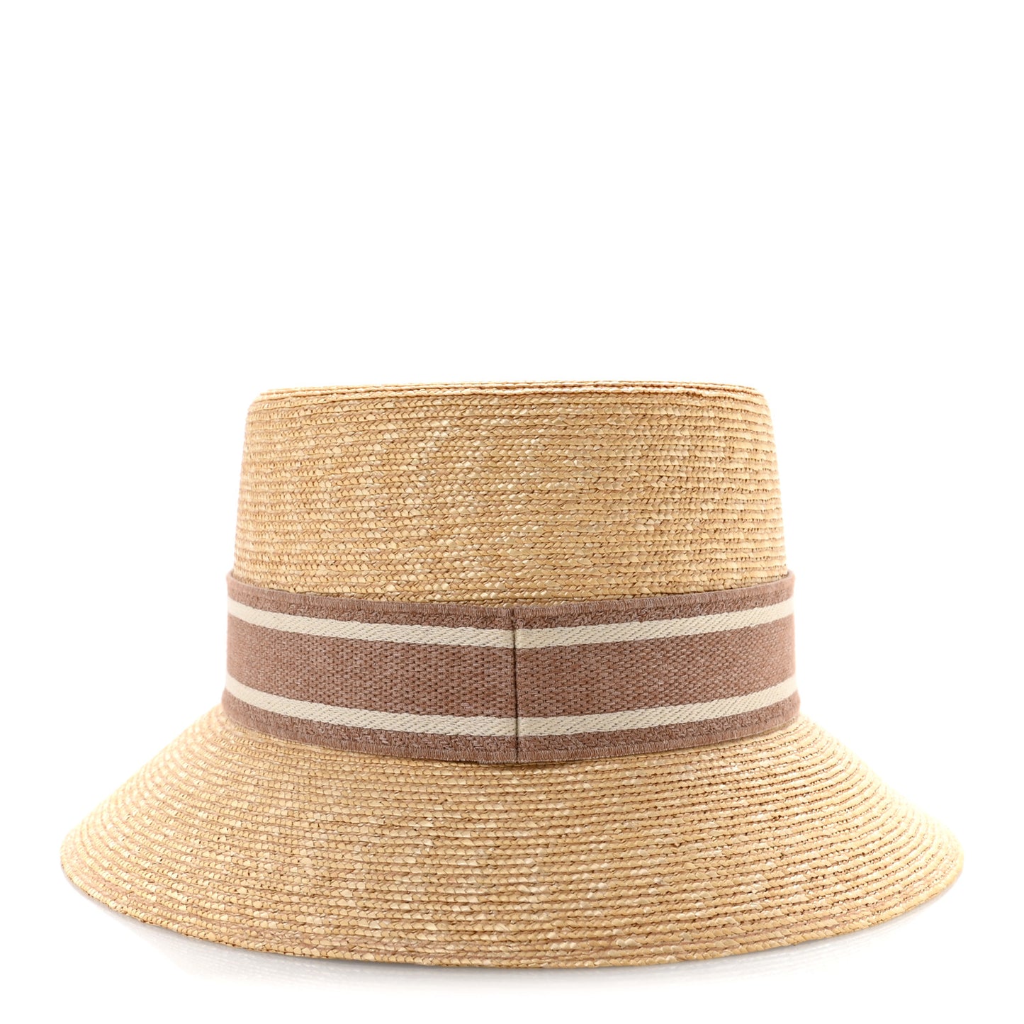 Straw Embroidered D-Bobby Large Brim Hat 57 Rose