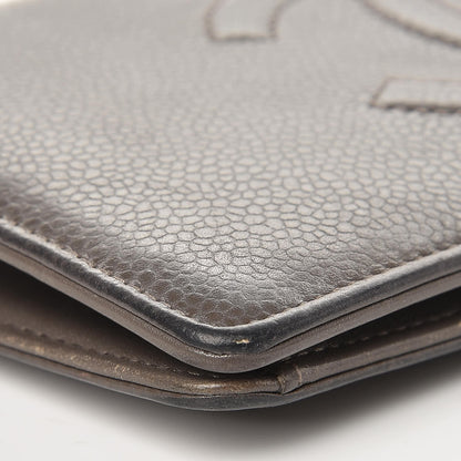 Chanel Caviar Timeless CC Yen Wallet Grey 10 of 14