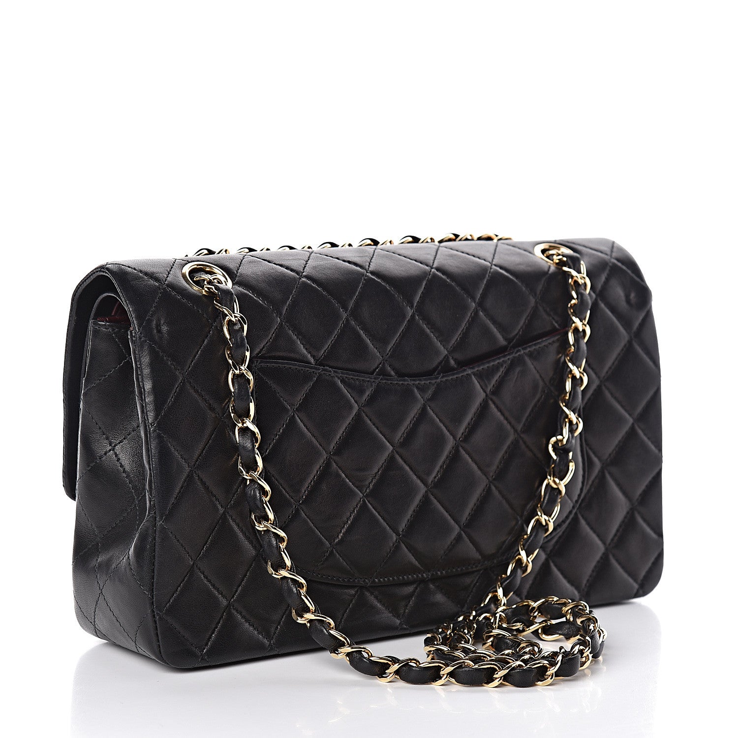 Chanel Lambskin Quilted Medium Double Flap Black 3 of 16