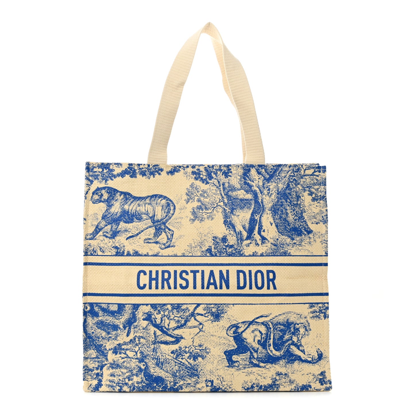 Straw Dioriviera Tote Blue